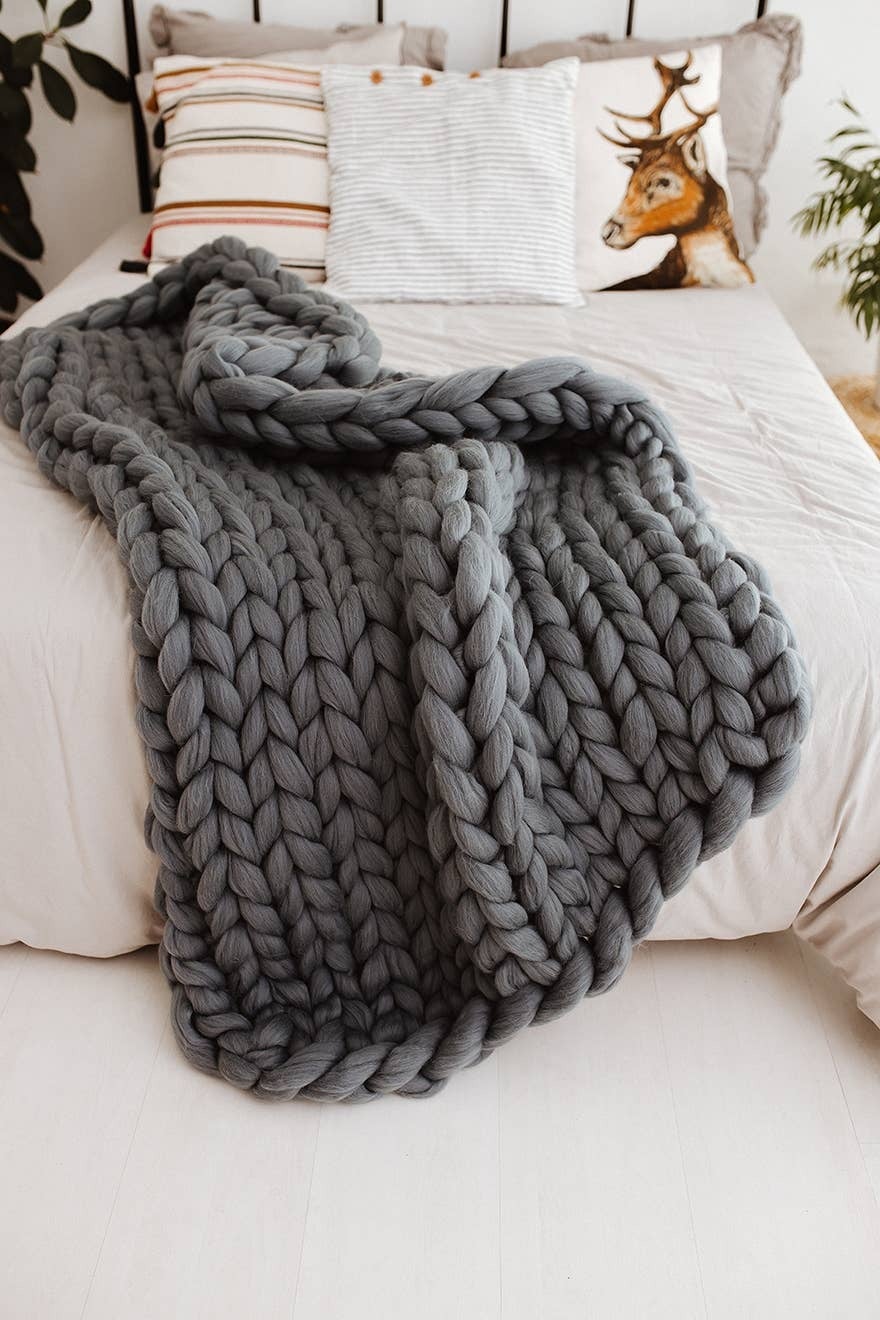 Studio chunky knit throw outlet
